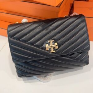 Tory Burch Black Chevron Shoulder Bag